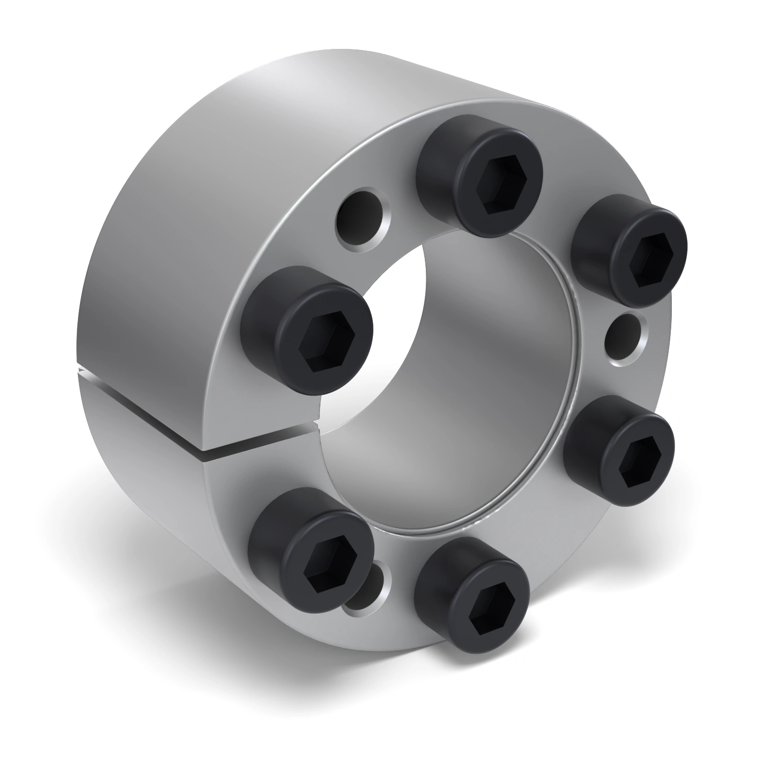 Spannsatz STW71-30x55, Frontalansicht der Stirnseite mit 6 Spannschrauben