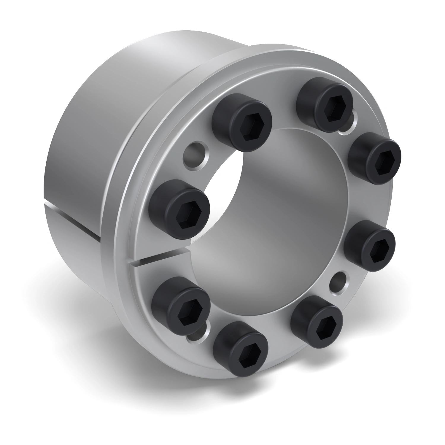 Spannsatz STW73-40x65, Frontalansicht der Stirnseite mit 8 Spannschrauben