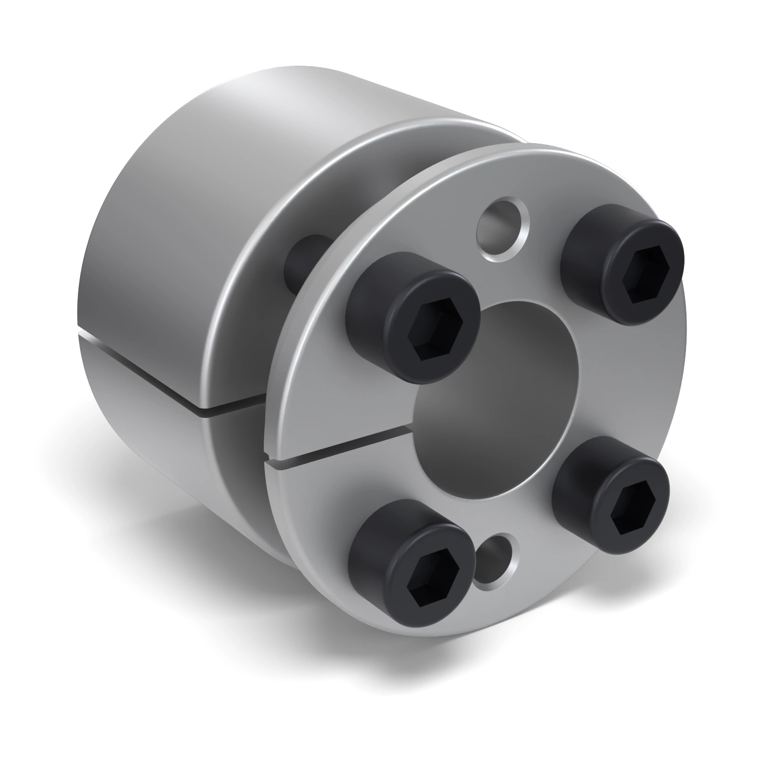Spannsatz STW26-19x47, Frontalansicht der Stirnseite mit 4 Spannschrauben