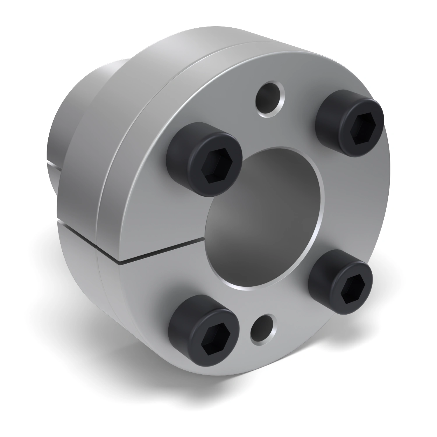 Spannsatz STW27-24x34, Frontalansicht der Stirnseite mit 4 Spannschrauben