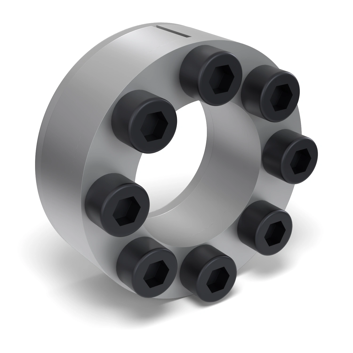 Spannsatz STW29-30x52, Frontalansicht der Stirnseite mit 8 Spannschrauben