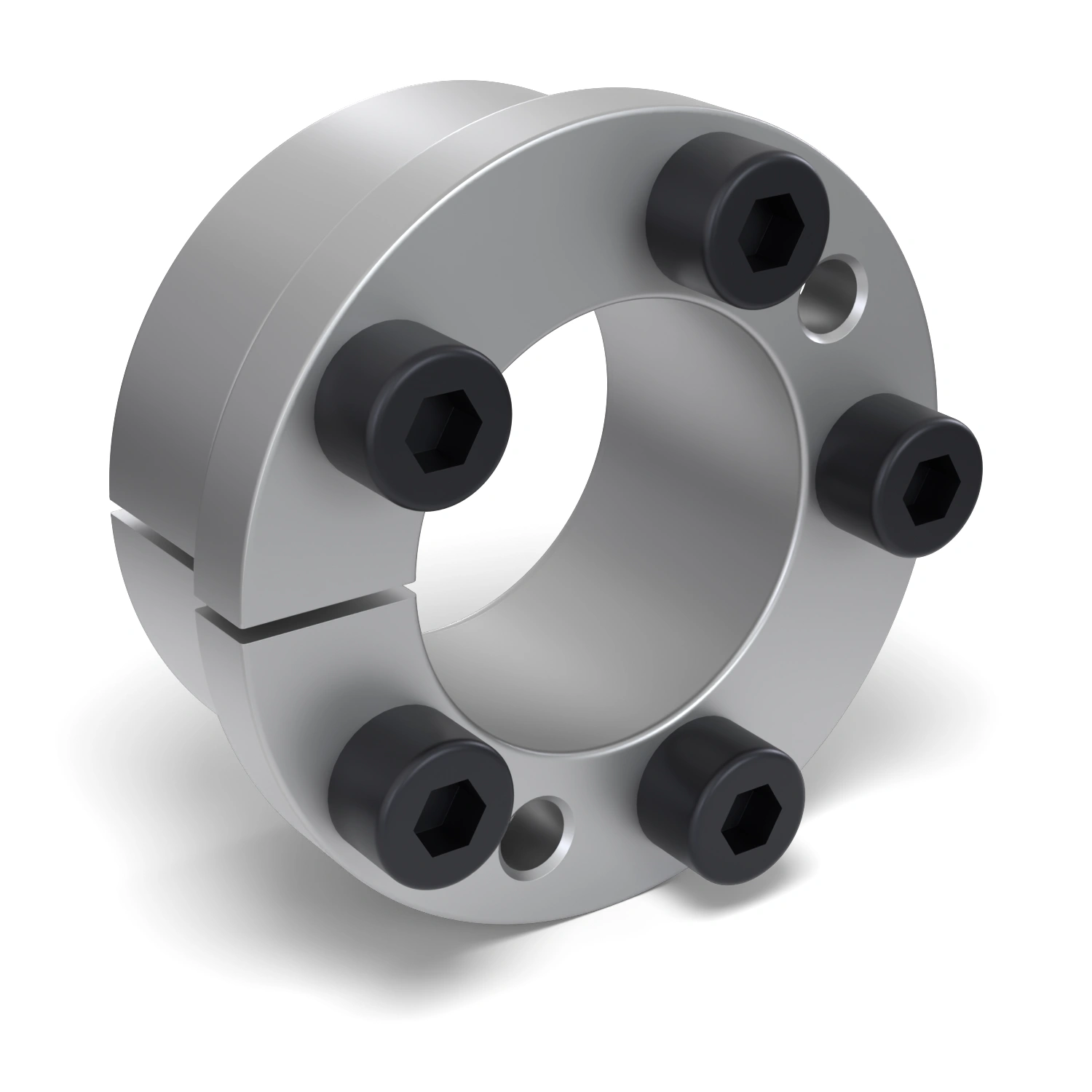 Spannsatz STW31-40x65, Frontalansicht der Stirnseite mit 5 Spannschrauben