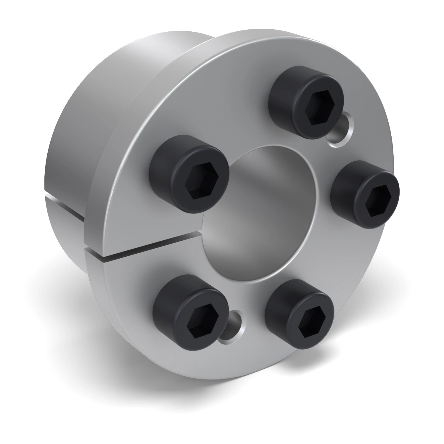 Spannsatz STW77-22x47, Frontalansicht der Stirnseite mit 5 Spannschrauben