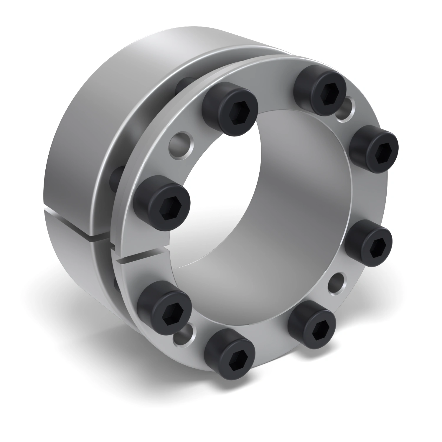 Spannsatz STW26-65x95, Frontalansicht der Stirnseite mit 8 Spannschrauben