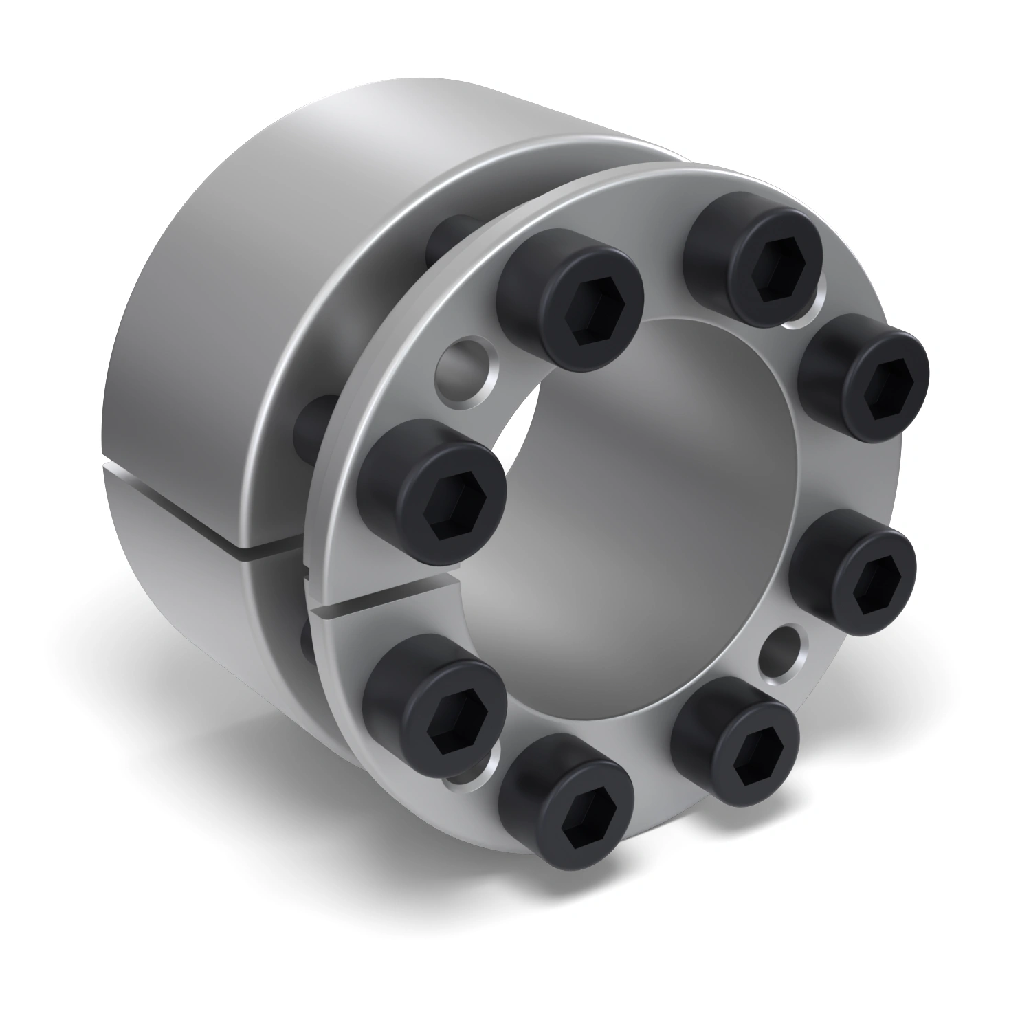 Spannsatz STW26-35x60, Frontalansicht der Stirnseite mit 8 Spannschrauben
