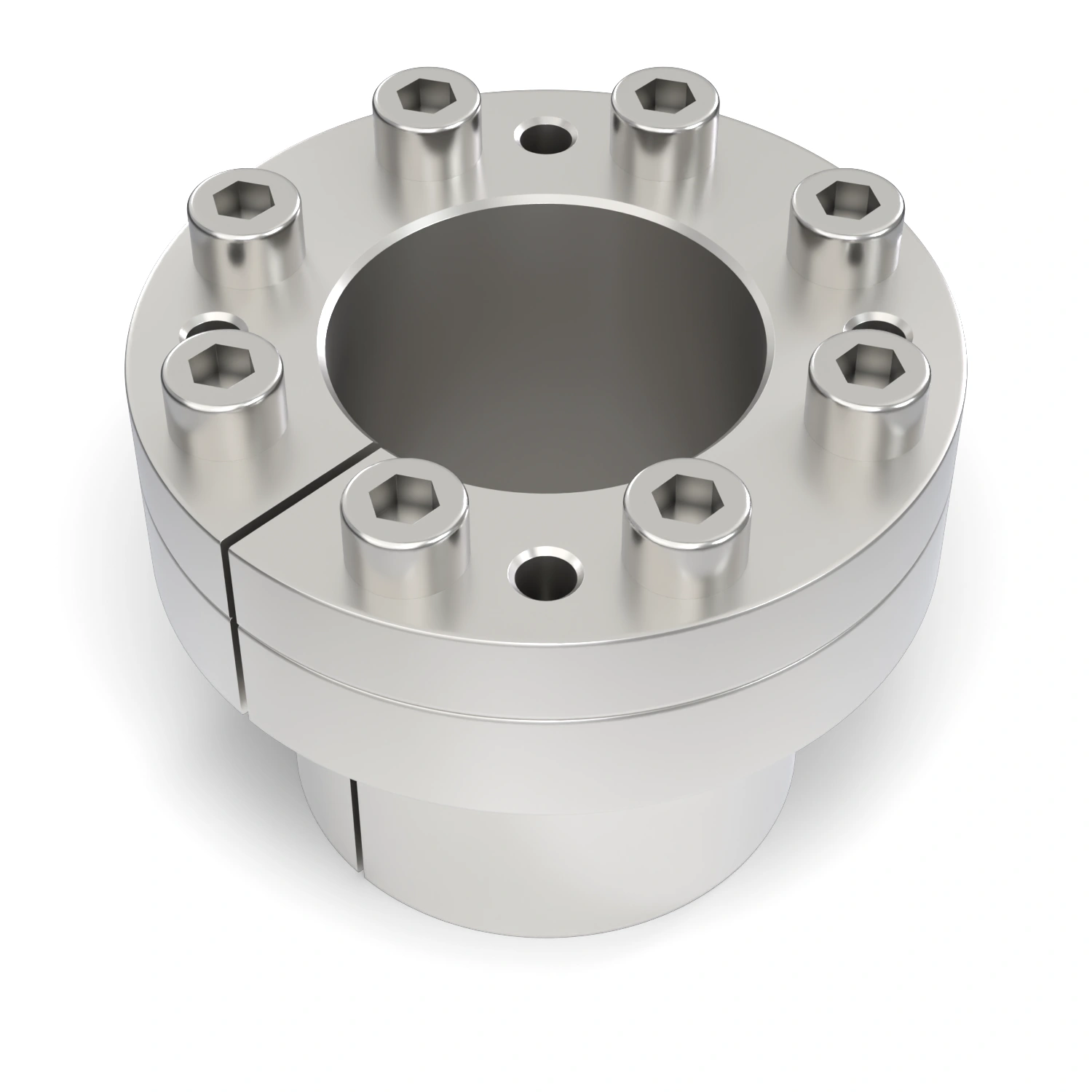 Spannsatz STW27SS-38x50 Edelstahl, liegend in der Draufsicht