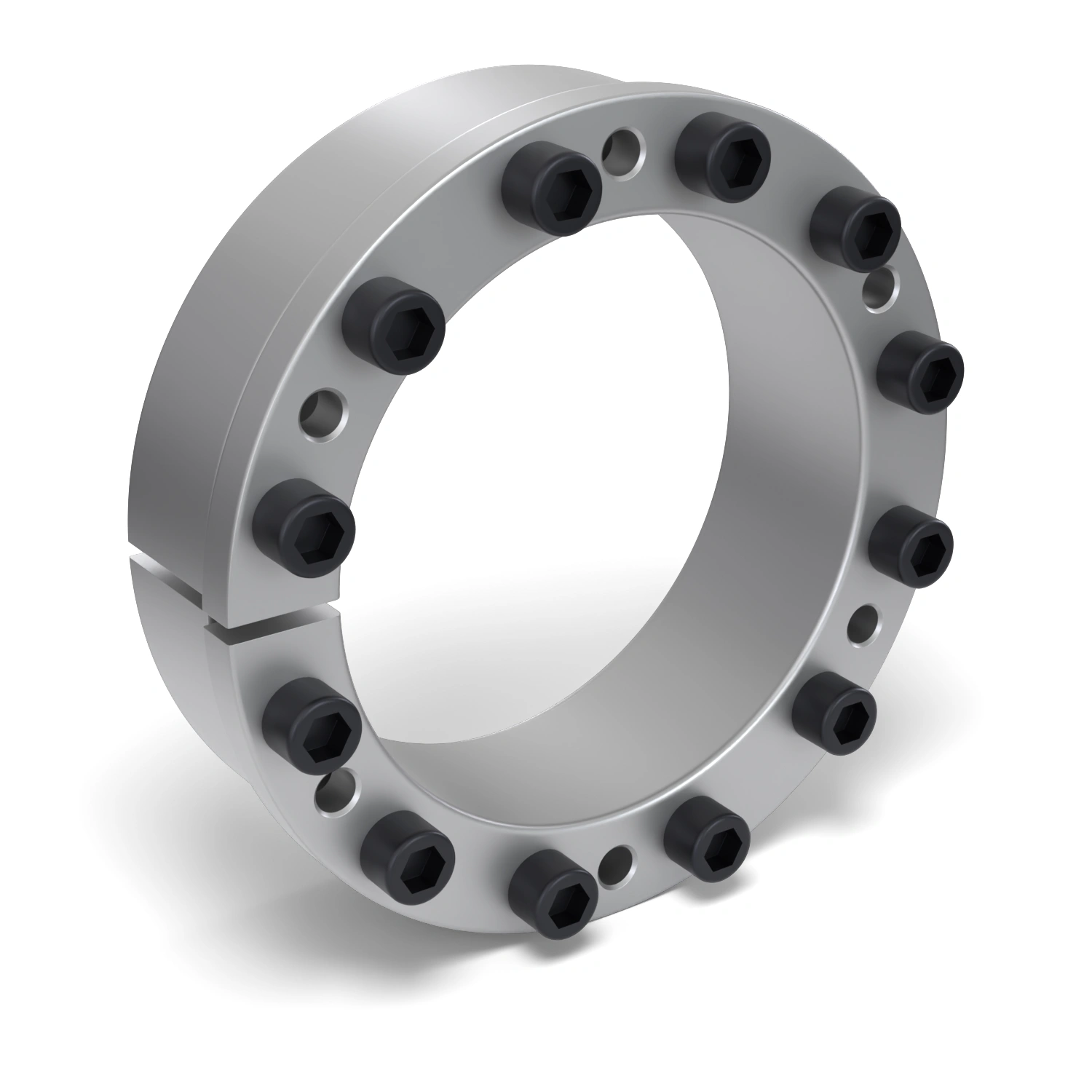 Spannsatz STW77-170x225, Frontalansicht der Stirnseite mit 12 Spannschrauben