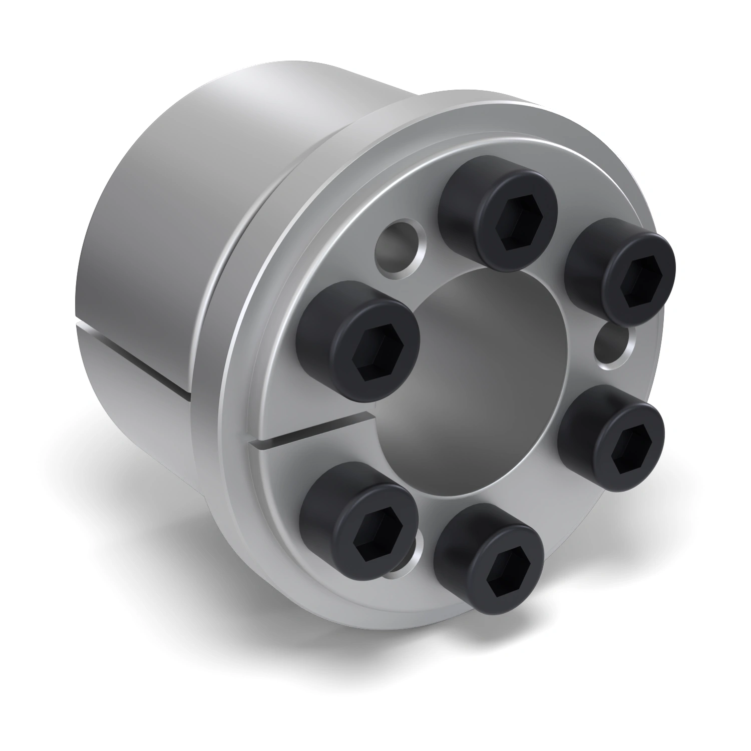 Spannsatz STW73-24x50, Frontalansicht der Stirnseite mit 6 Spannschrauben
