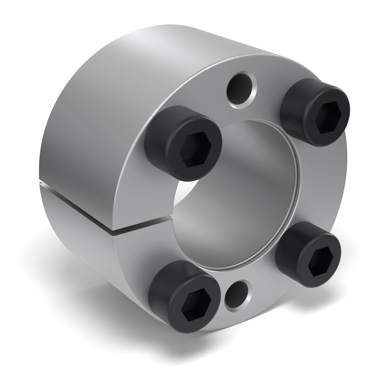 Spannsatz STW71-25x47, Frontalansicht der Stirnseite mit 4 Spannschrauben