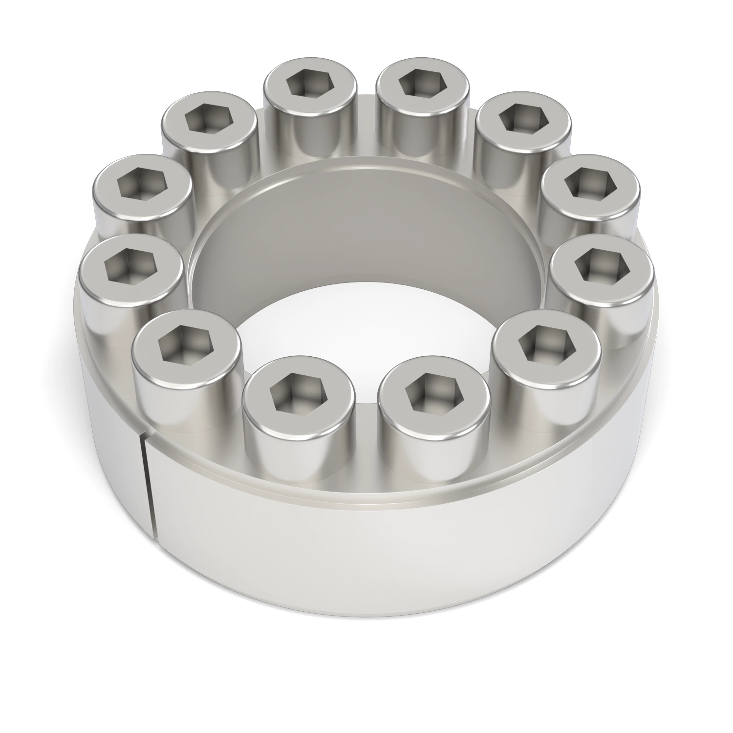 Spannsatz STW60SS-45x75 Edelstahl, liegend in der Draufsicht