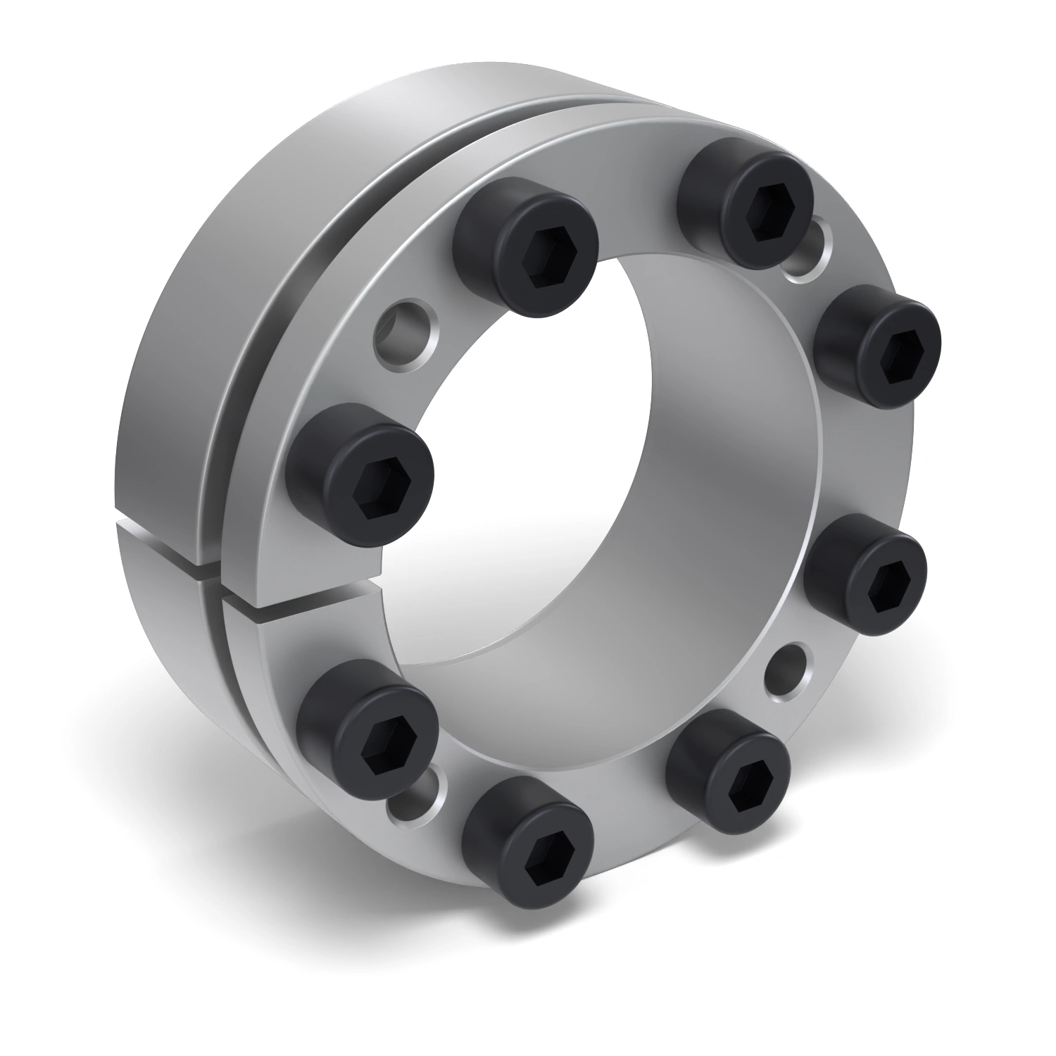 Spannsatz STW98-60x90, Frontalansicht der Stirnseite mit 8 Spannschrauben