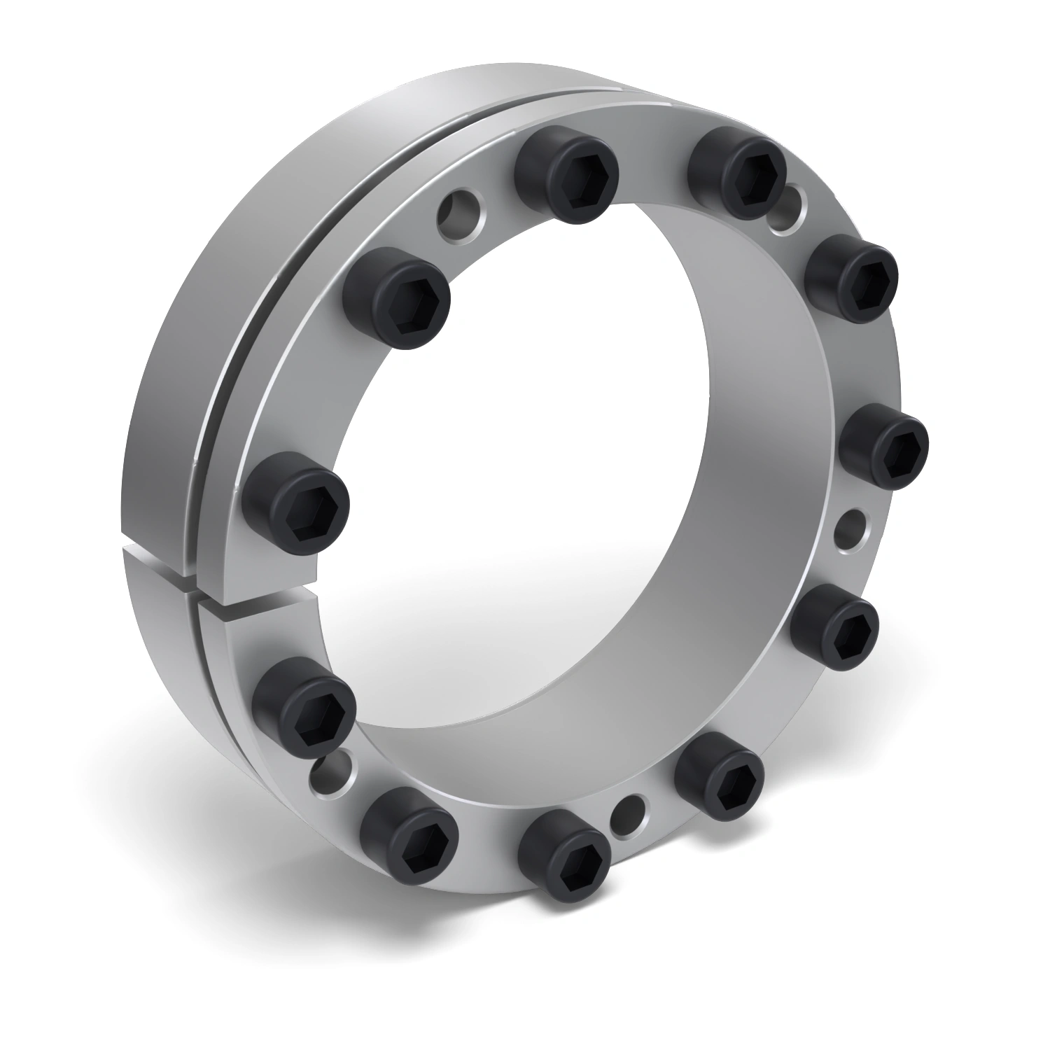 Spannsatz STW98-160x210, Frontalansicht der Stirnseite mit 11 Spannschrauben