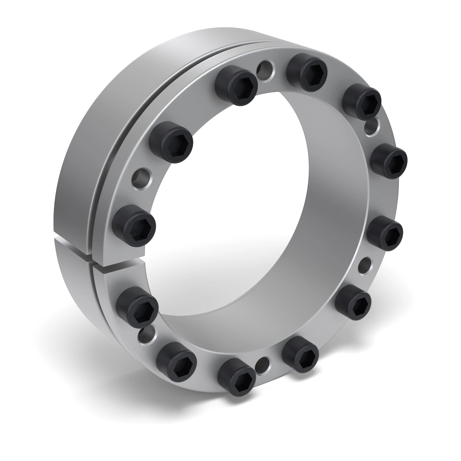 Spannsatz STW98-170x225, Frontalansicht der Stirnseite mit 12 Spannschrauben