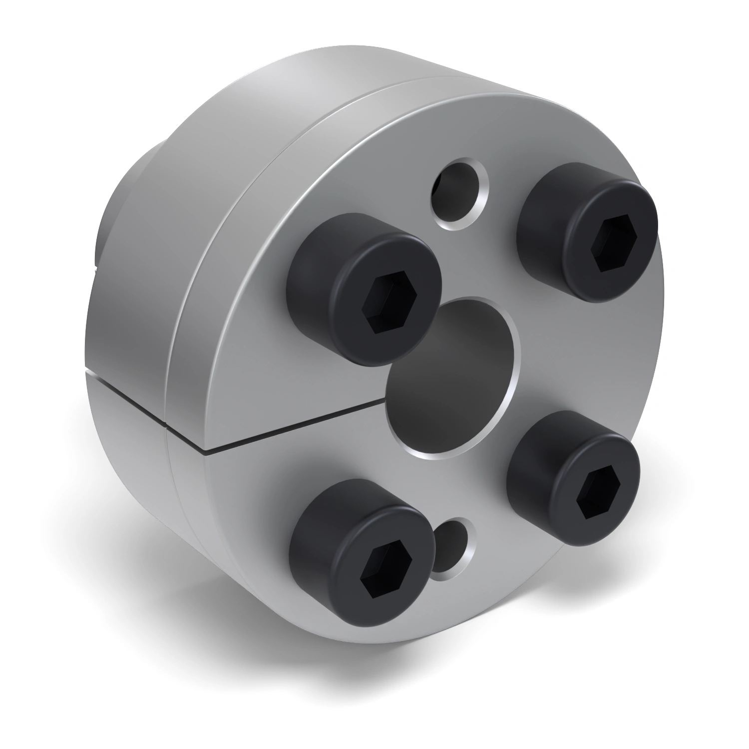 Spannsatz STW27-9x16, Frontalansicht der Stirnseite mit 4 Spannschrauben