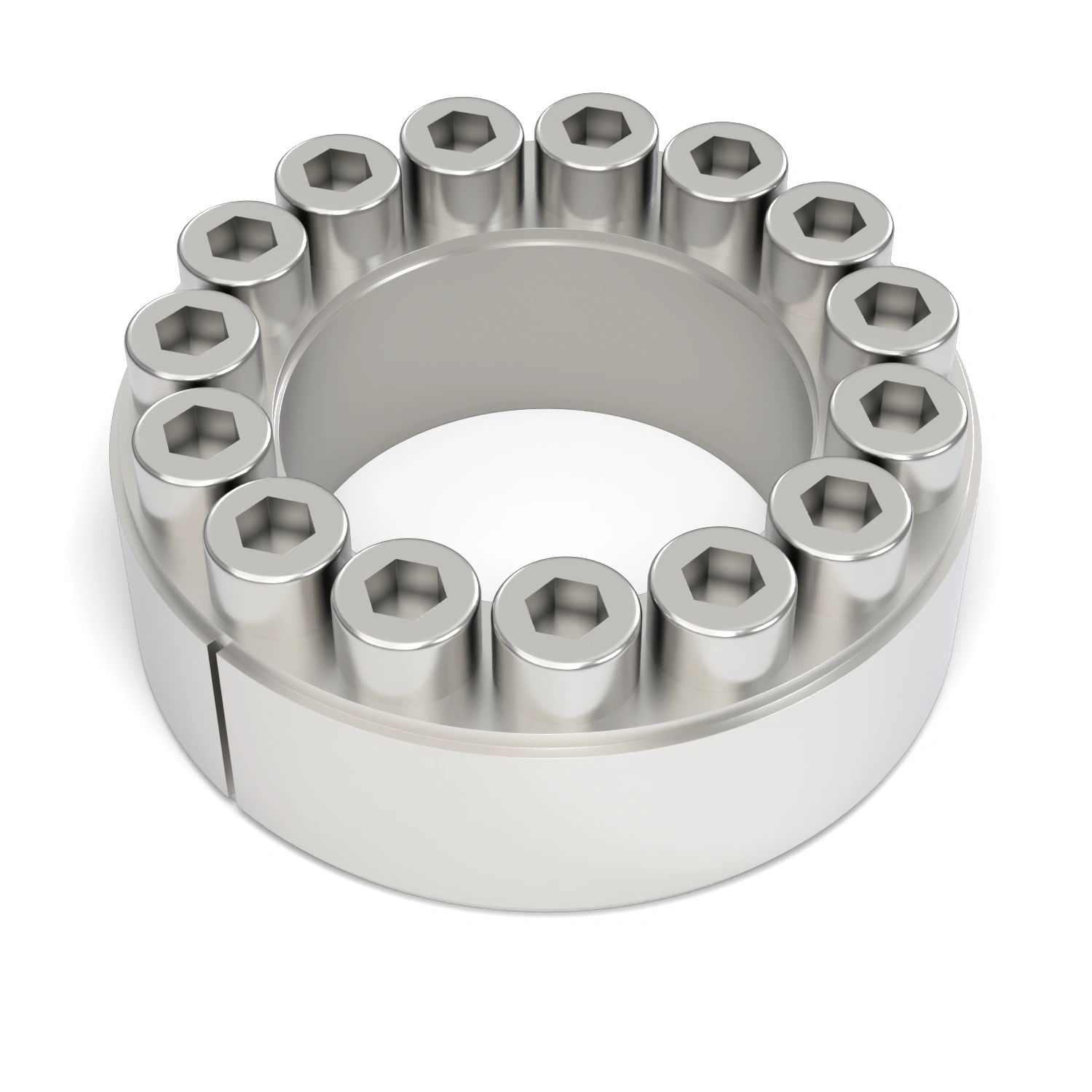 Spannsatz STW60SS-40x65 Edelstahl, liegend in der Draufsicht