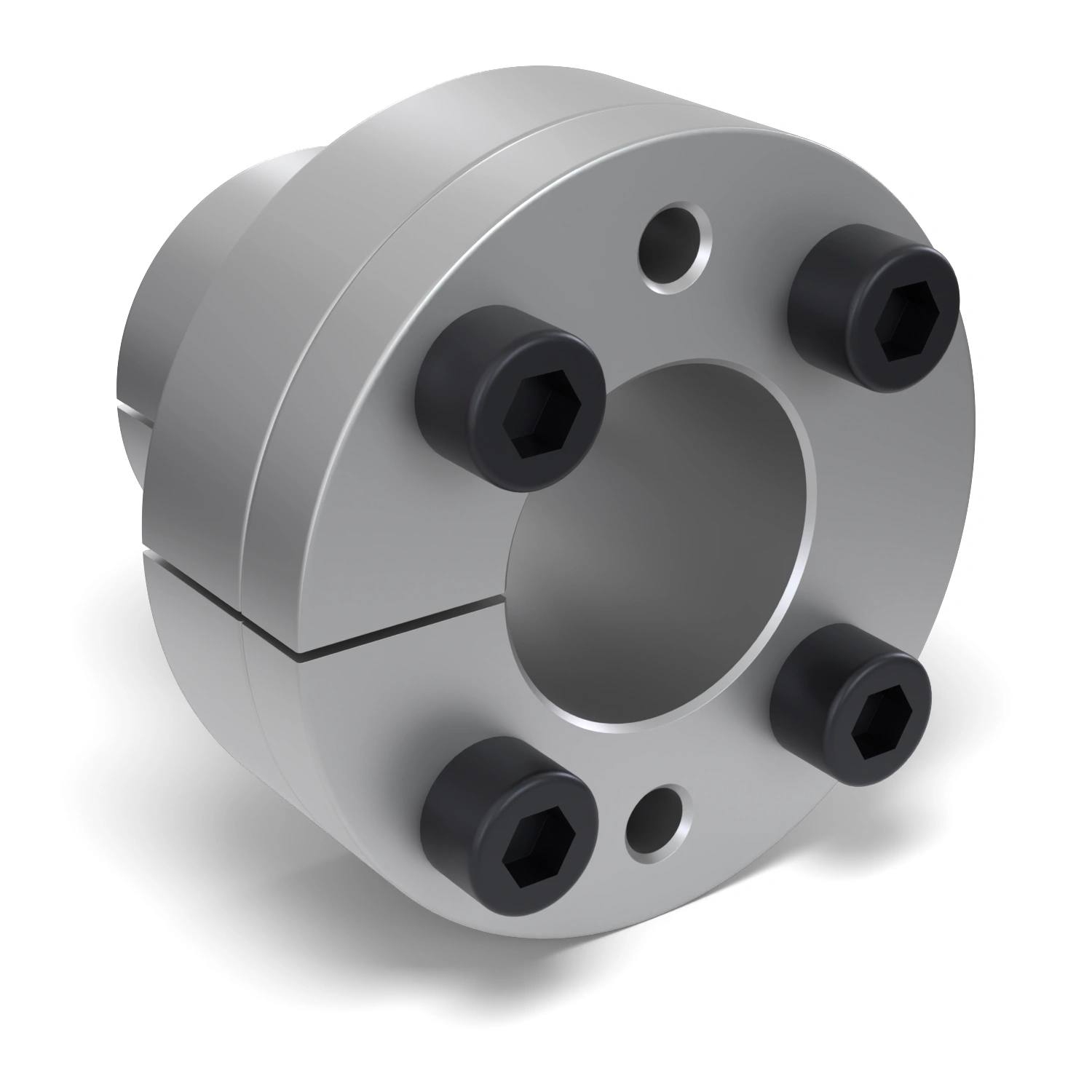 Spannsatz STW27-25x34, Frontalansicht der Stirnseite mit 4 Spannschrauben