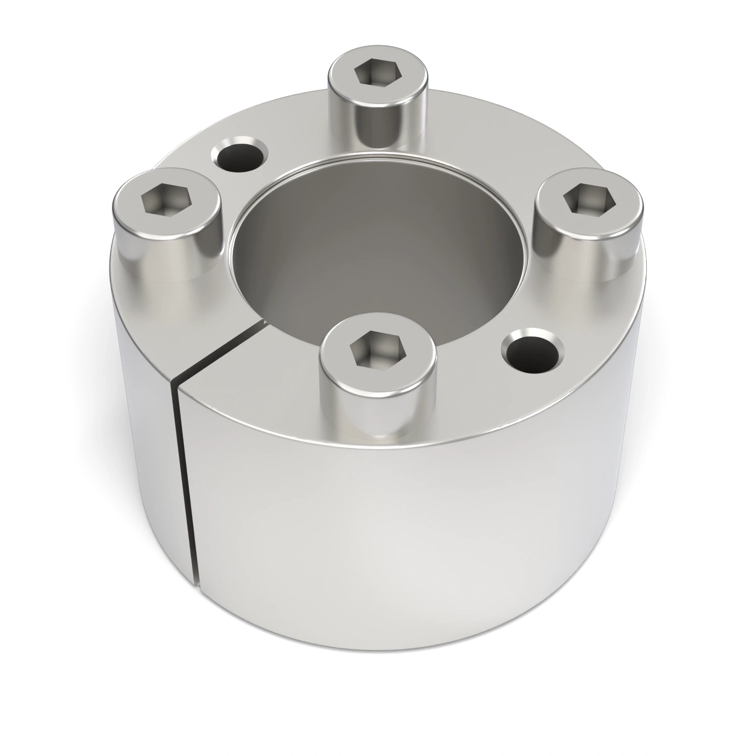 Spannsatz STW71SS-19x35 Edelstahl, liegend in der Draufsicht