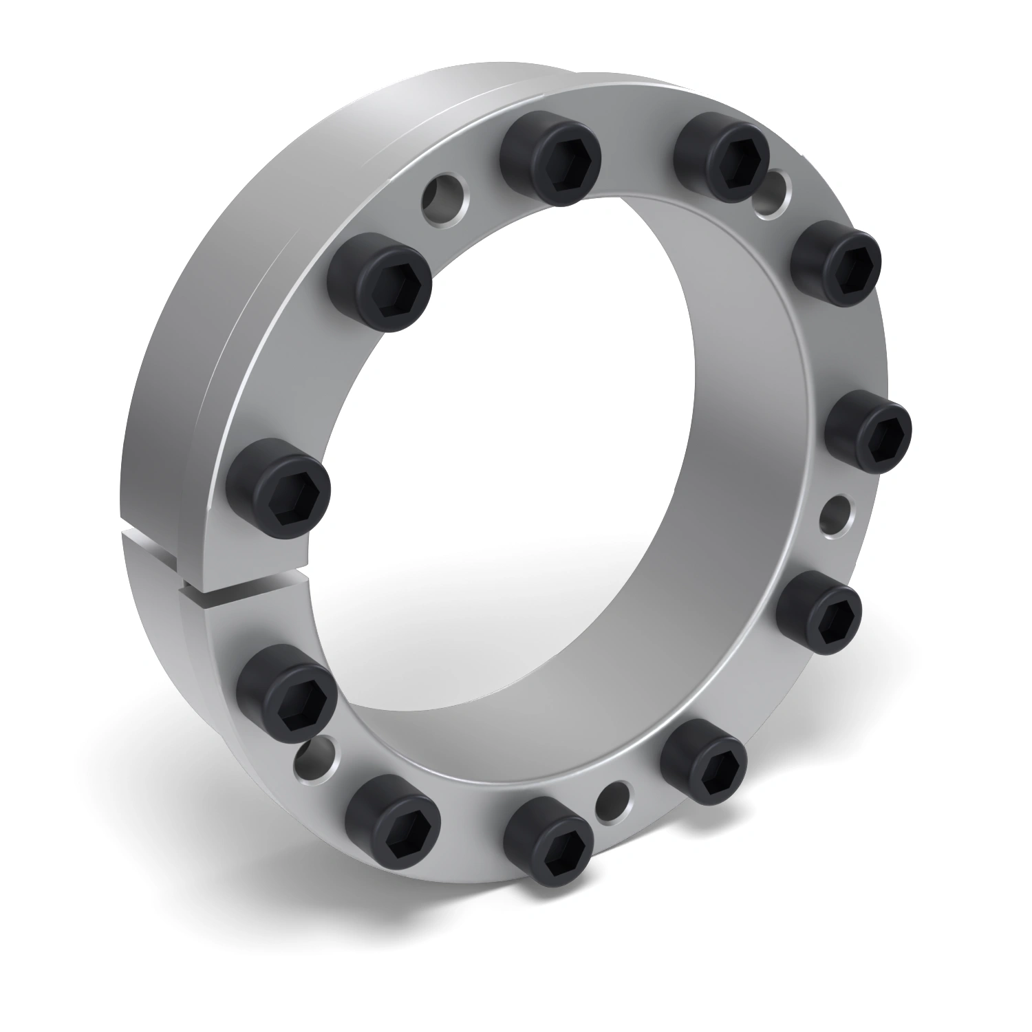 Spannsatz STW77-160x210, Frontalansicht der Stirnseite mit 11 Spannschrauben
