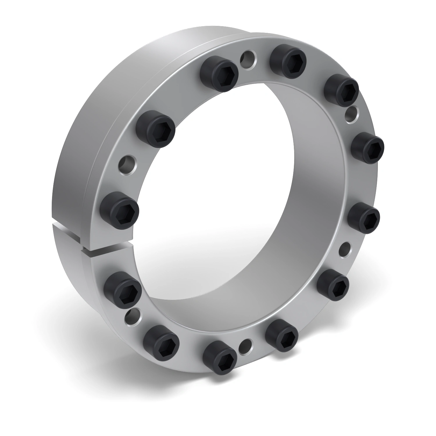 Spannsatz STW77-180x235, Frontalansicht der Stirnseite mit 12 Spannschrauben