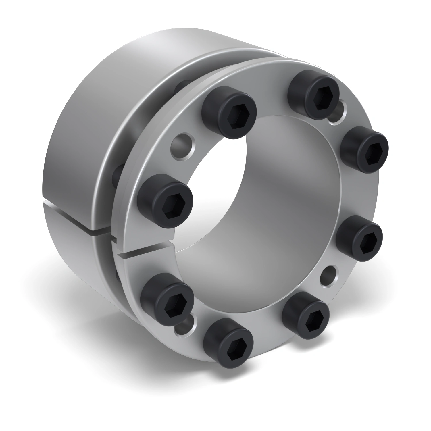 Spannsatz STW26-75x115, Frontalansicht der Stirnseite mit 8 Spannschrauben