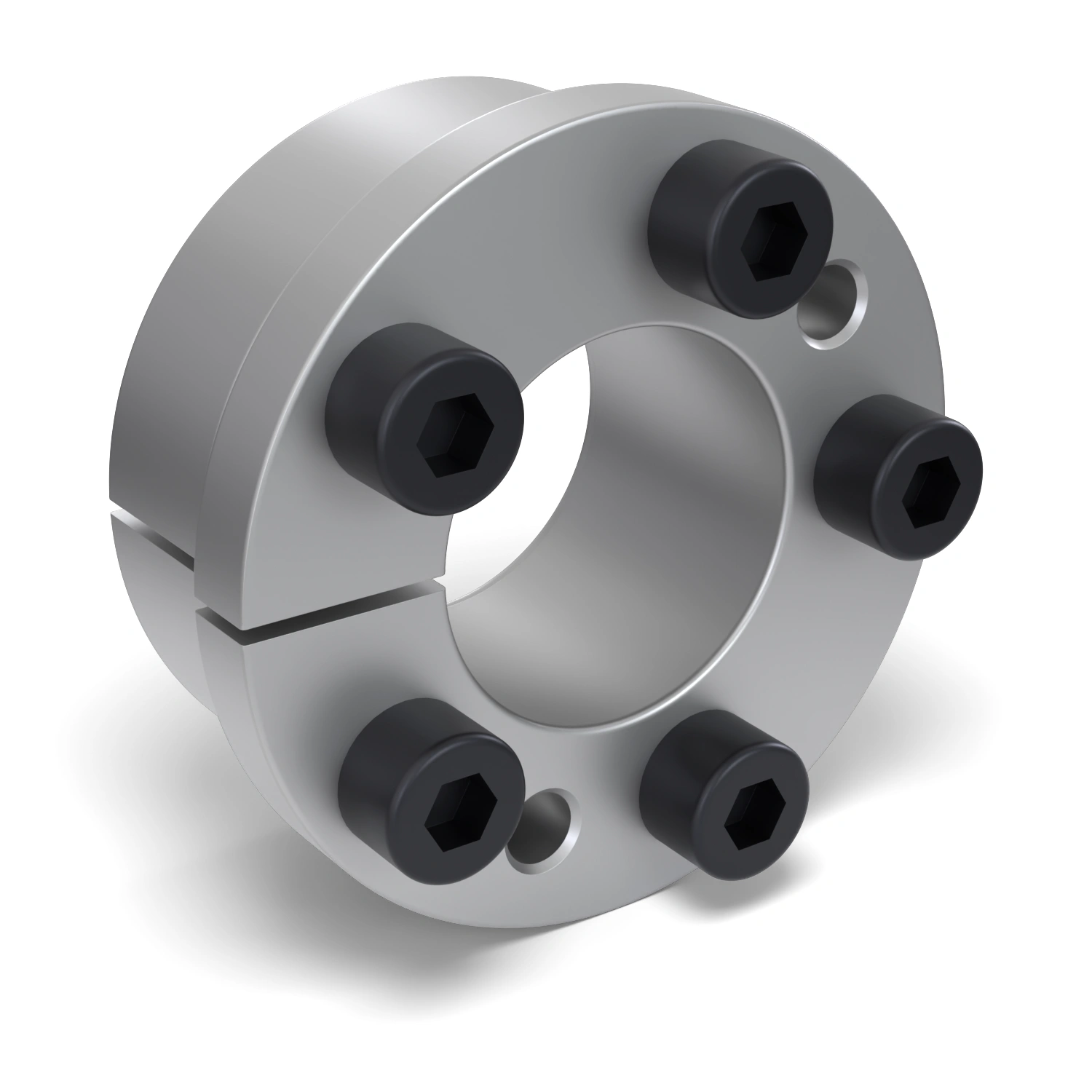 Spannsatz STW31-35x65, Frontalansicht der Stirnseite mit 5 Spannschrauben