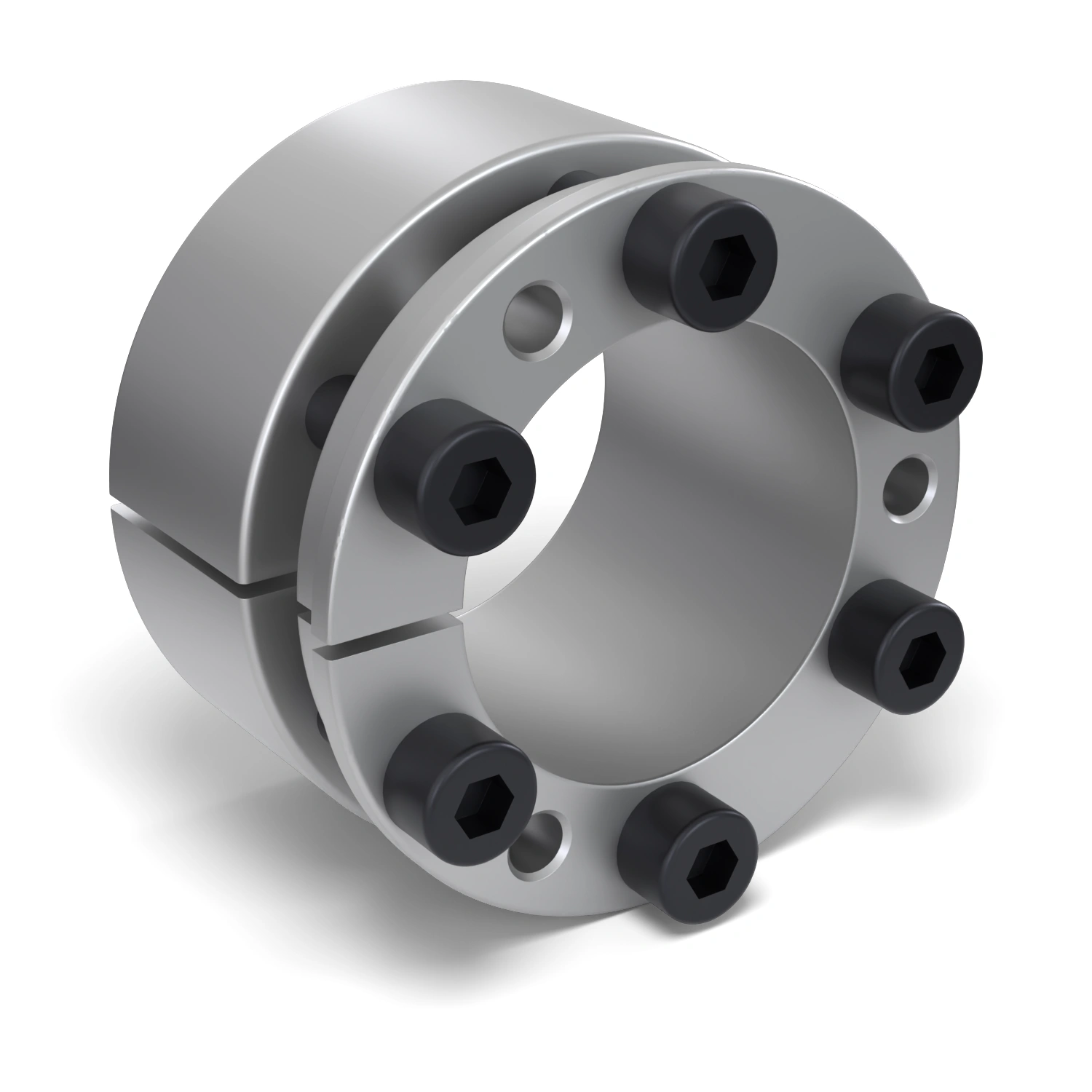 Spannsatz STW26-50x80, Frontalansicht der Stirnseite mit 6 Spannschrauben