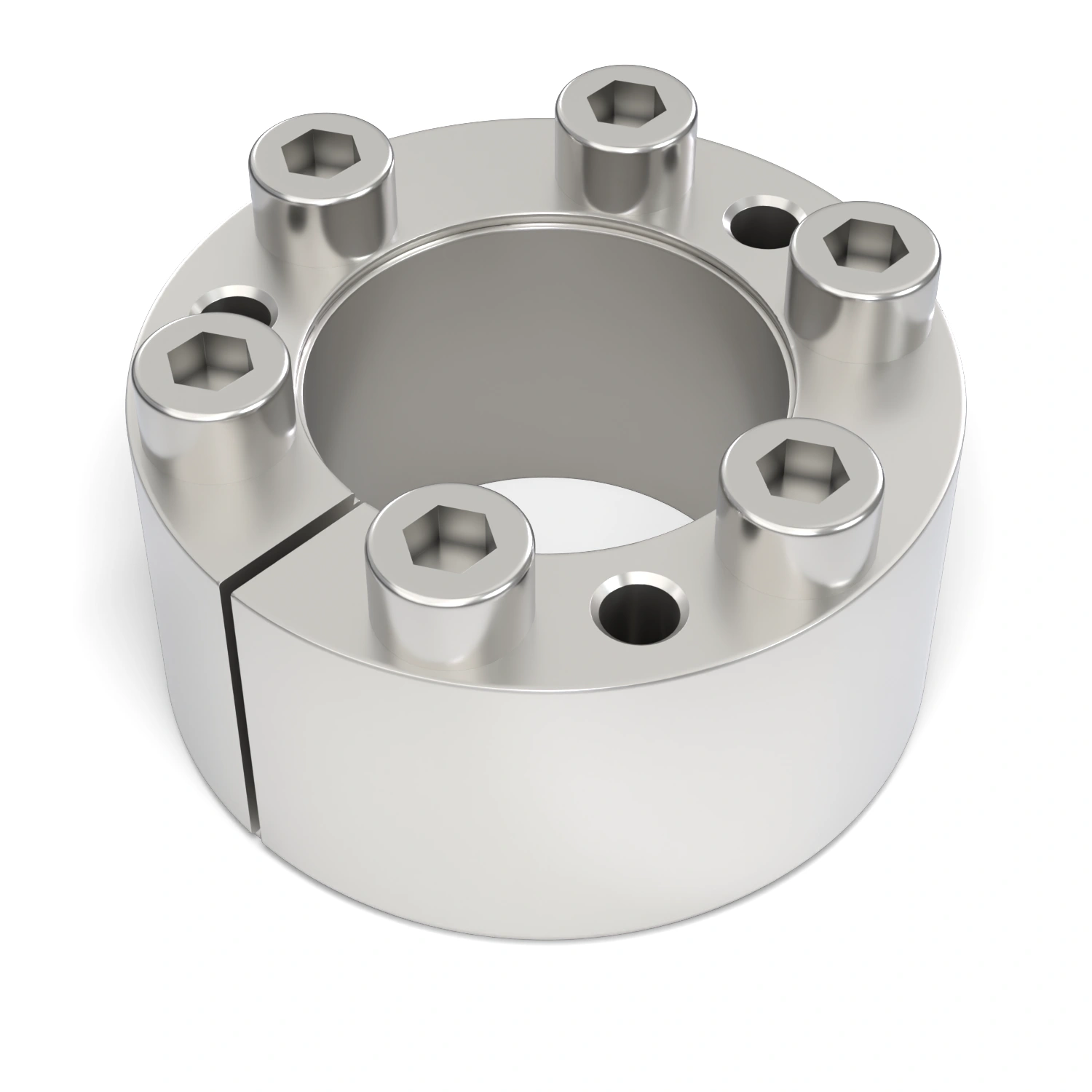 Spannsatz STW71SS-32x55 Edelstahl, liegend in der Draufsicht
