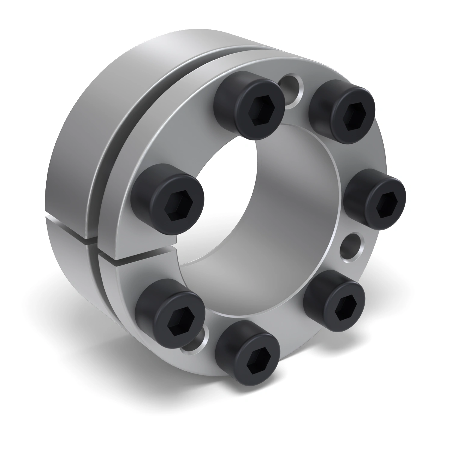 Spannsatz STW98-45x75, Frontalansicht der Stirnseite mit 7 Spannschrauben