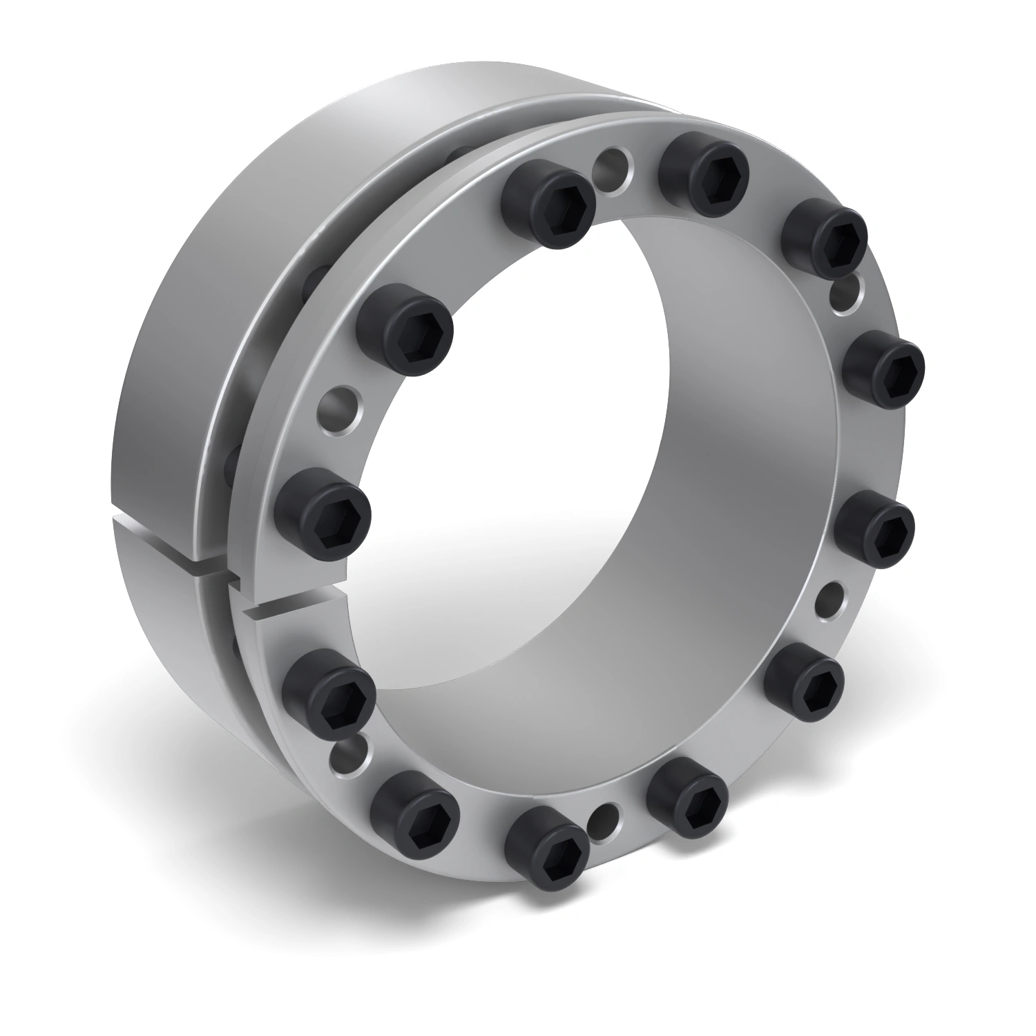 Spannsatz STW26-170x225, Frontalansicht der Stirnseite mit 12 Spannschrauben