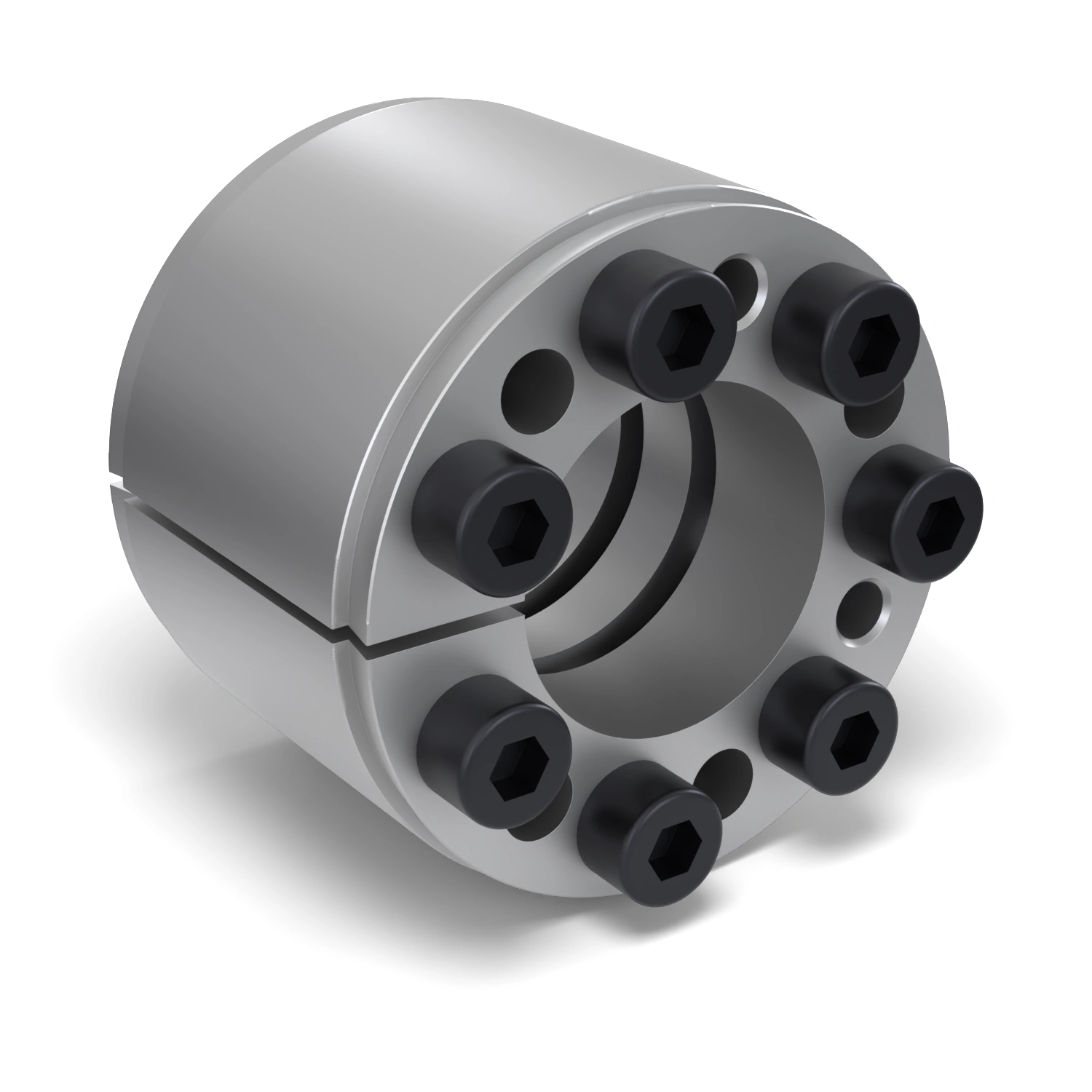 Spannsatz STW33-38x75, Frontalansicht der Stirnseite mit 7 Spannschrauben