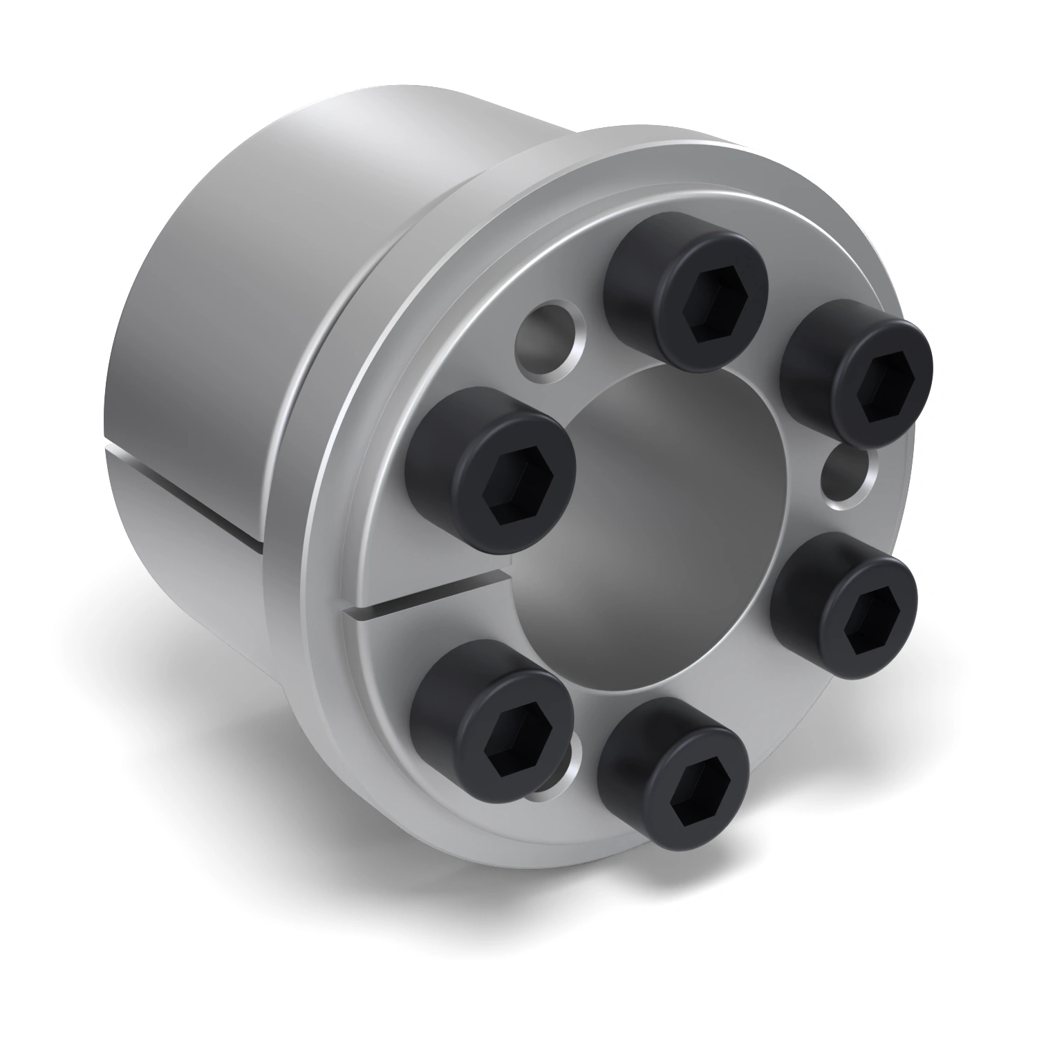 Spannsatz STW73-25x50, Frontalansicht der Stirnseite mit 6 Spannschrauben