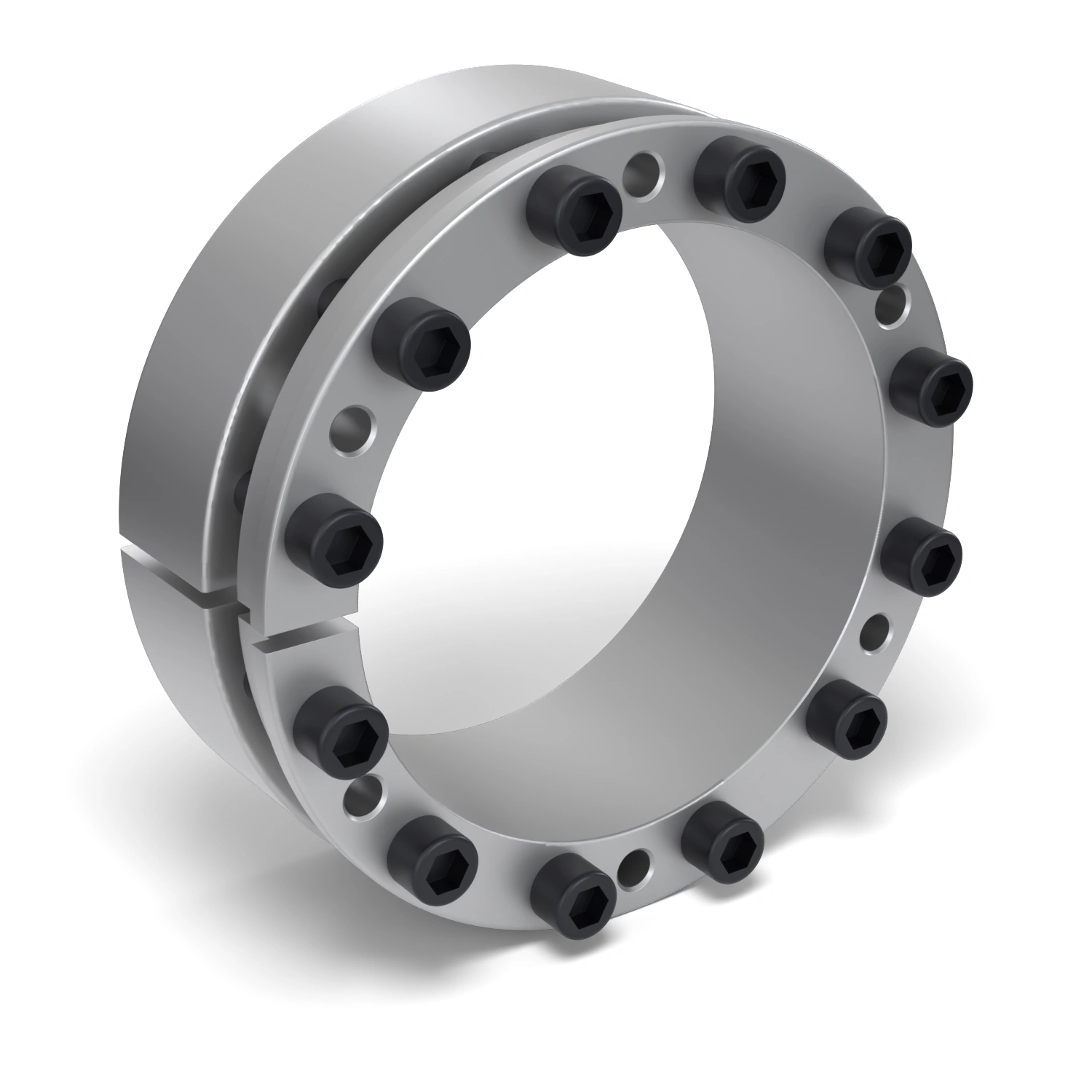 Spannsatz STW26-180x235, Frontalansicht der Stirnseite mit 12 Spannschrauben