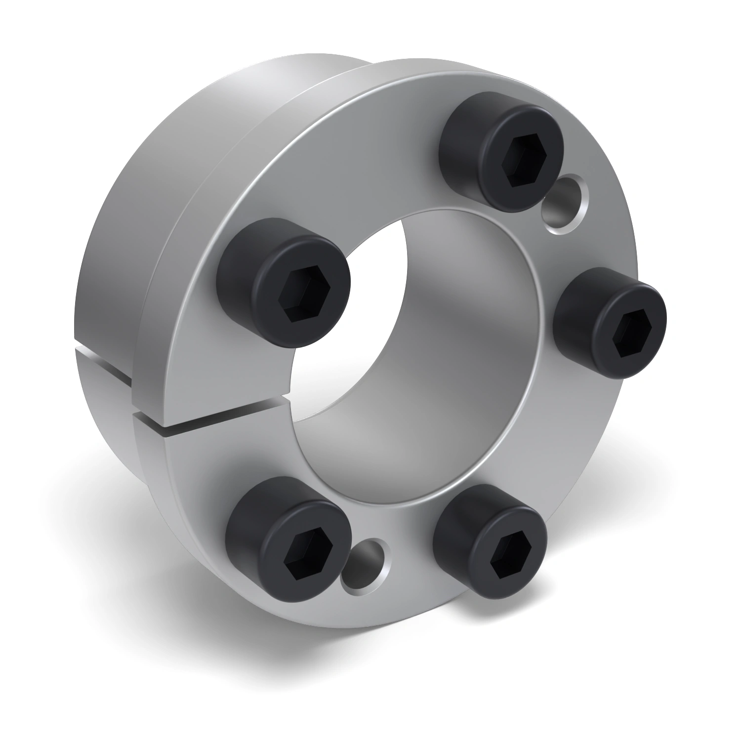 Spannsatz STW31-38x65, Frontalansicht der Stirnseite mit 5 Spannschrauben