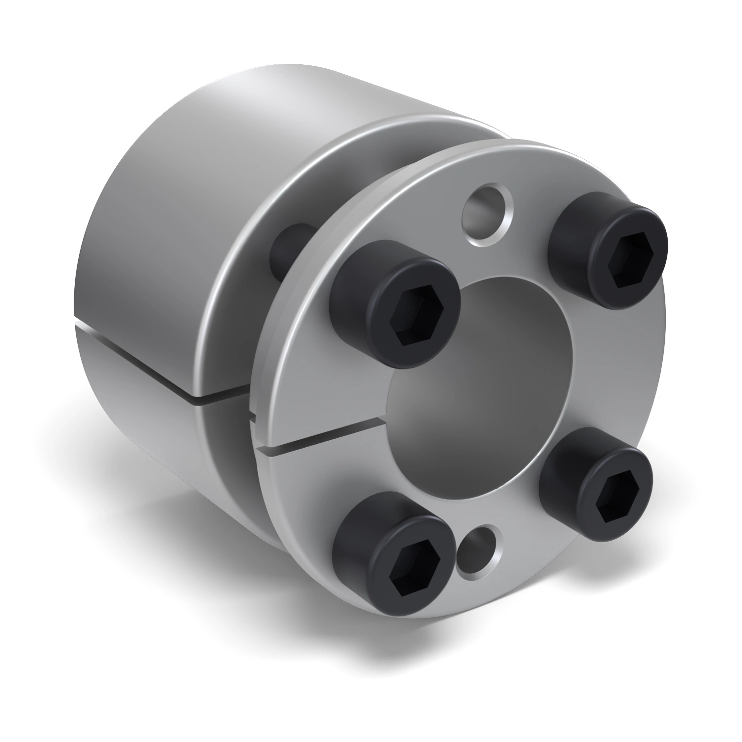 Spannsatz STW26-22x47, Frontalansicht der Stirnseite mit 4 Spannschrauben
