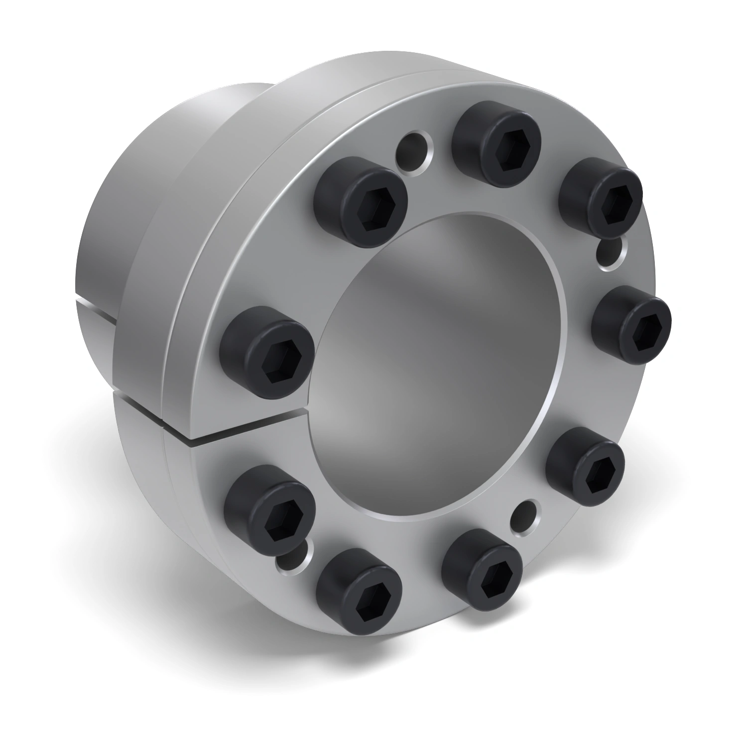 Spannsatz STW27-42x55, Frontalansicht der Stirnseite mit 9 Spannschrauben