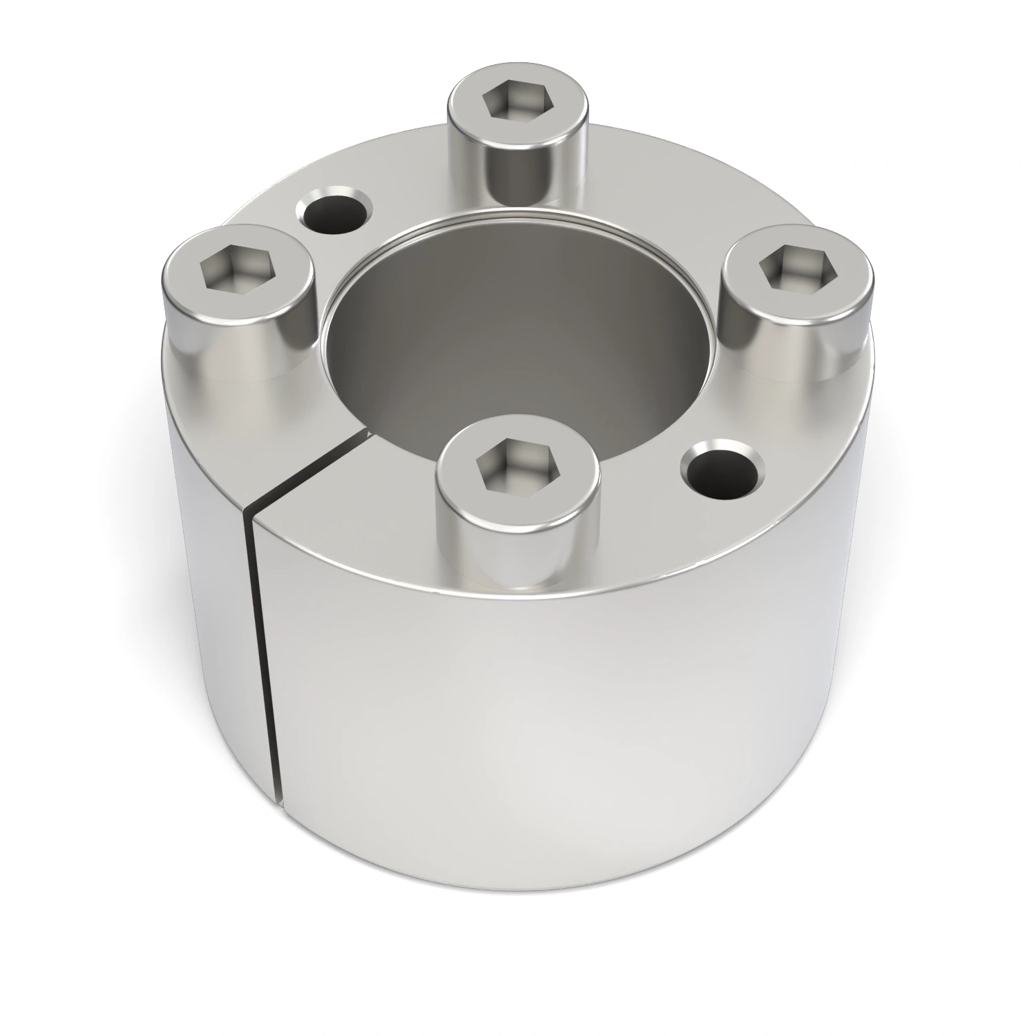Spannsatz STW71SS-14x26 Edelstahl, liegend in der Draufsicht