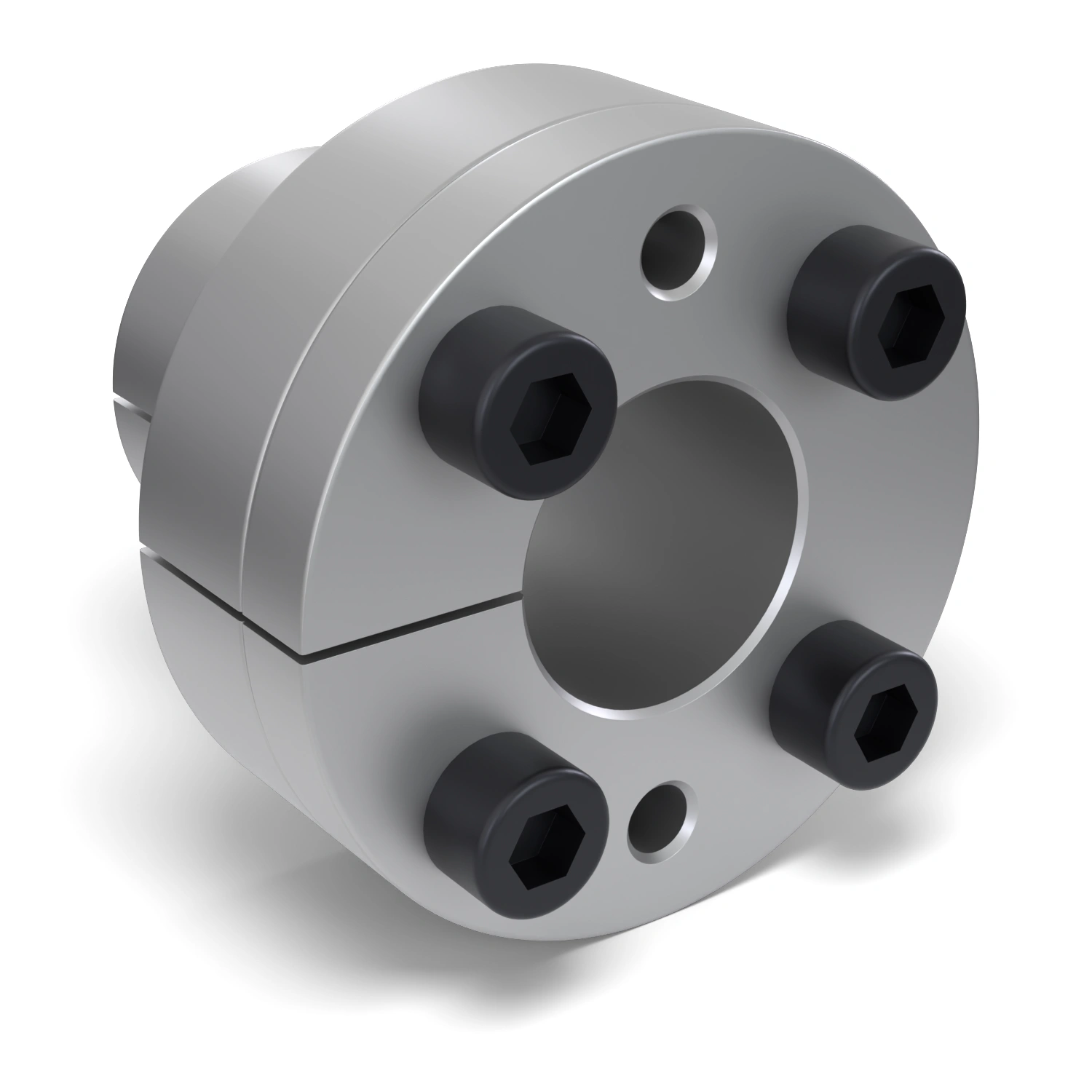 Spannsatz STW27-22x32, Frontalansicht der Stirnseite mit 4 Spannschrauben