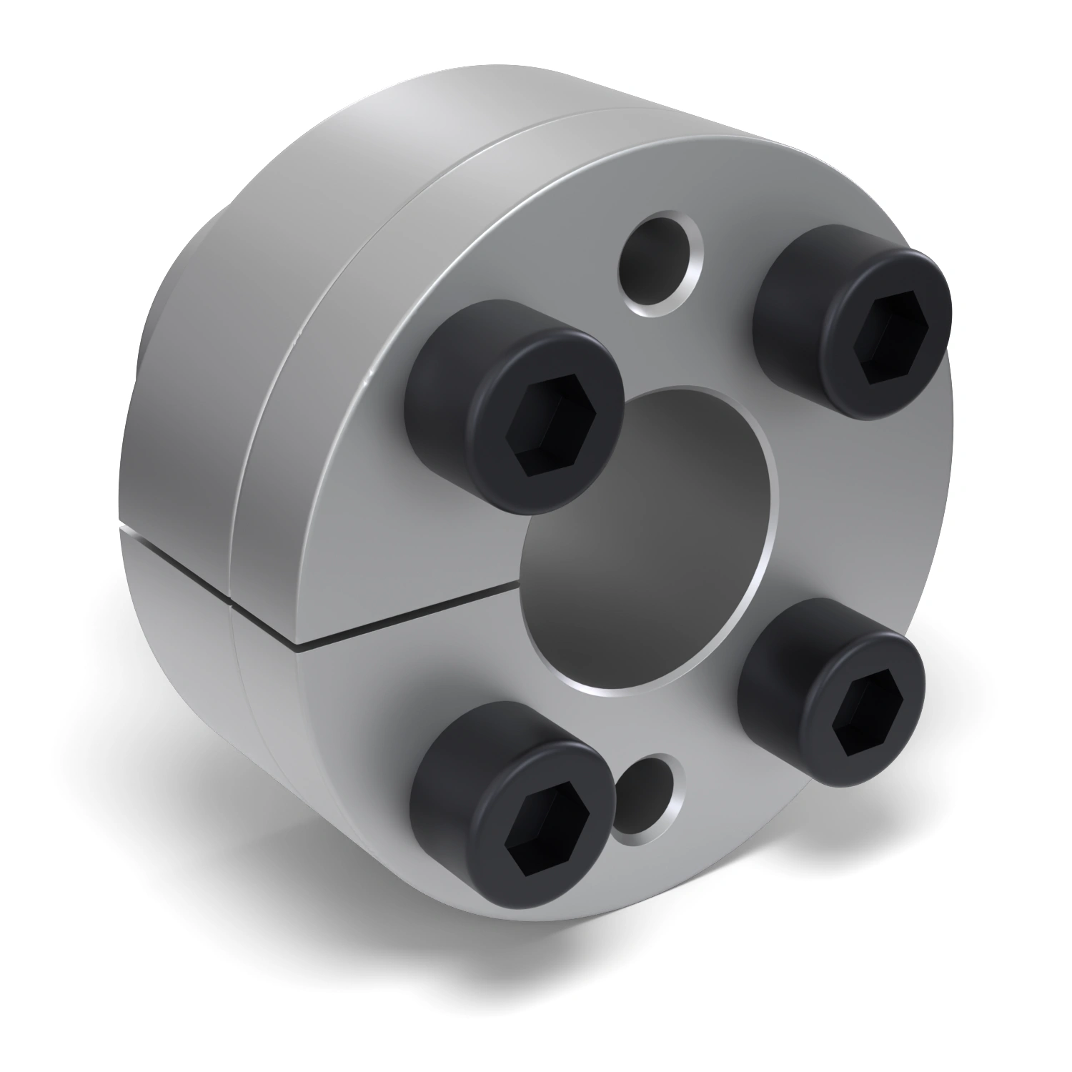 Spannsatz STW27-18x26, Frontalansicht der Stirnseite mit 4 Spannschrauben